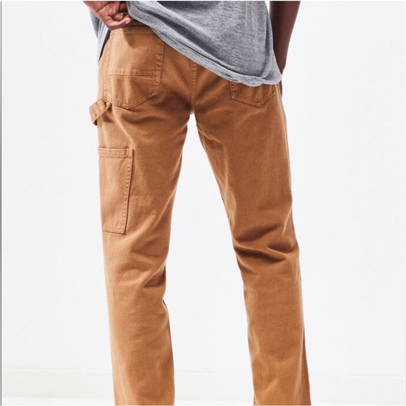 PacSun Los Angeles Workwear Tan Slim Fit Carpenter Jeans NWT 36/32 - Picture 2 of 12